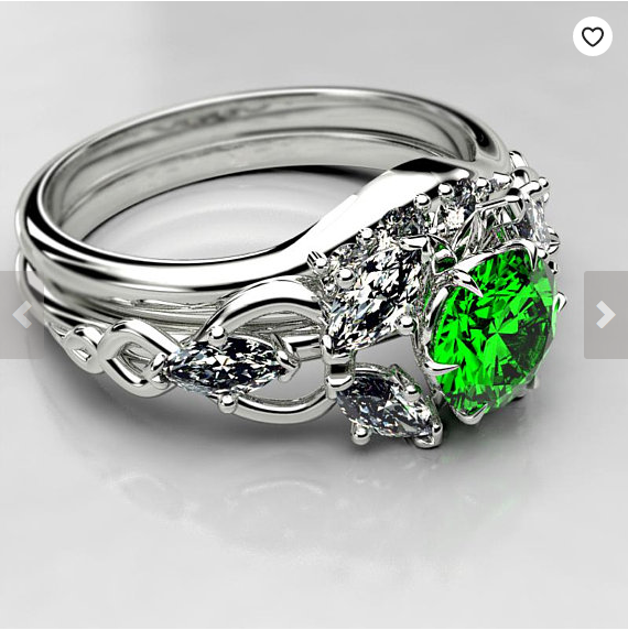 Elvish Arwen_Evenstar_Lord_of_the_Rings_Engagement Ring- Lab Emerald_Lord_of_the_rings_Evenstar.png
