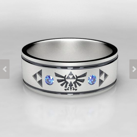 Legend of Zelda Wedding Ring W/ Sapphire 2