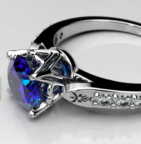 Absorberen olie tack Legend of Zelda Engagement Ring - 1 Carat Sapphire Solitare — Metal  Wendler- Recycled gold and palladium handmade Bridal and Wedding Bands.