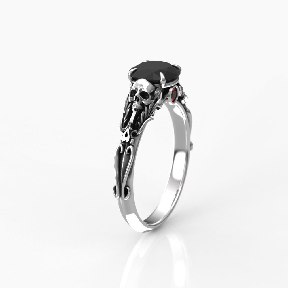 Buy St. Ivy Skull Engagement Ring Online in India - Etsy