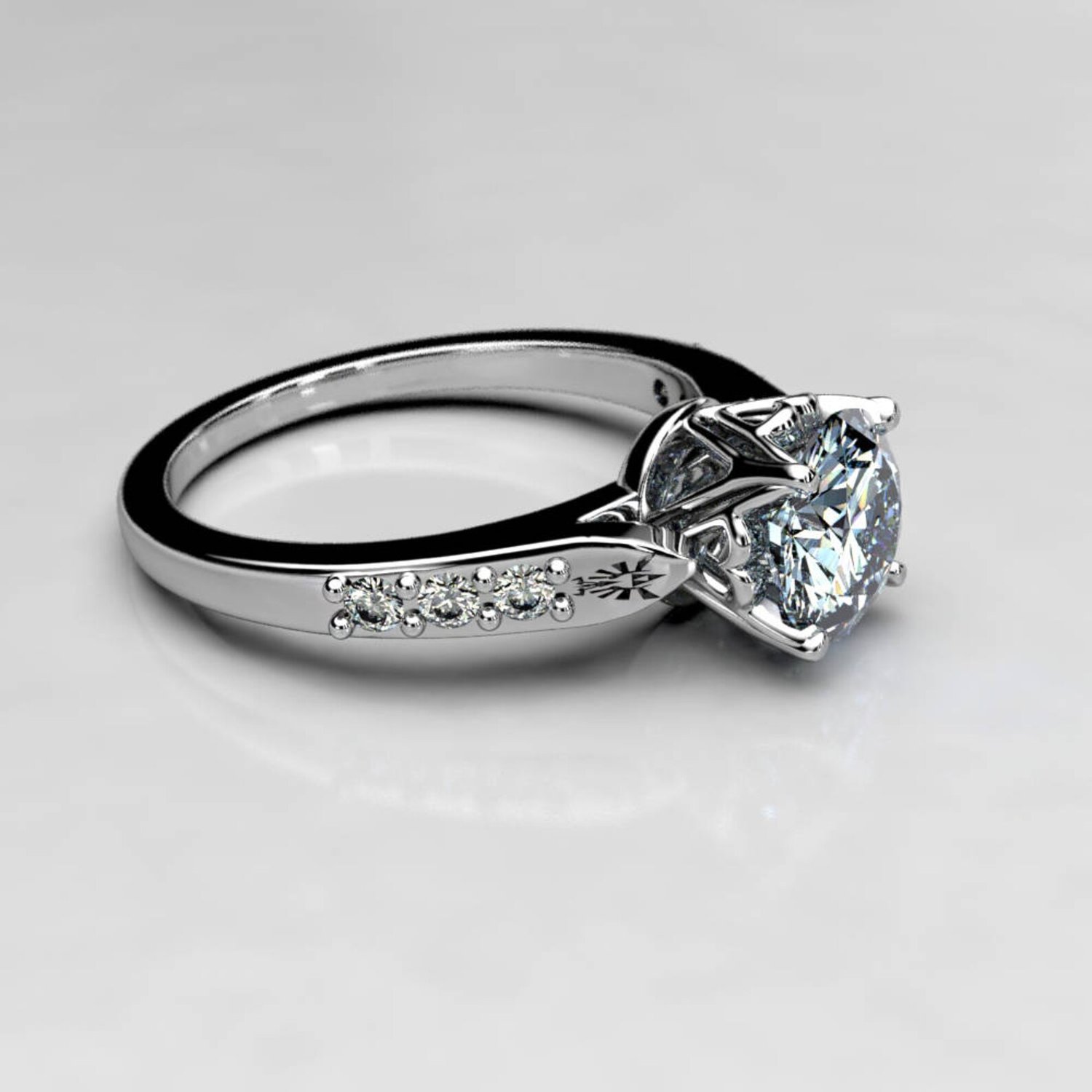 Authenticatie Sluiting Onderdrukker Legend of Zelda Engagement Ring - 1 Carat Moissanite Brilliant Cut in White  Gold Setting — Metal Wendler- Recycled gold and palladium handmade Bridal  and Wedding Bands.