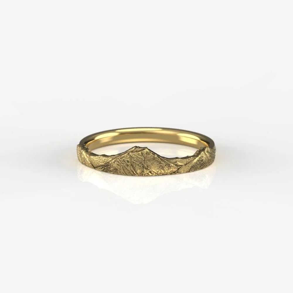 Mount Princeton Wedding Band | 4mm | Colorado Rocky Mountains