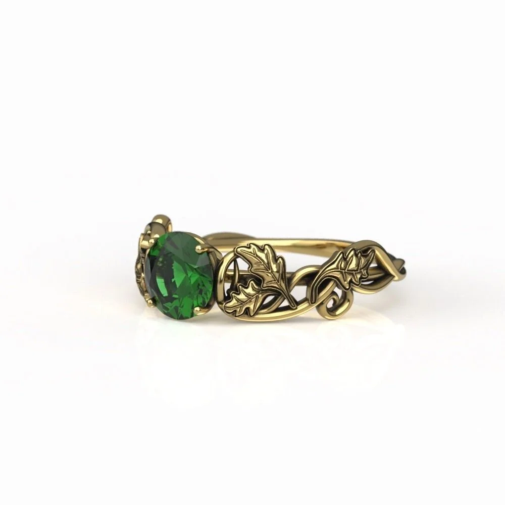 gold-oak-leaf-emerald-ring-band-detail.jpg