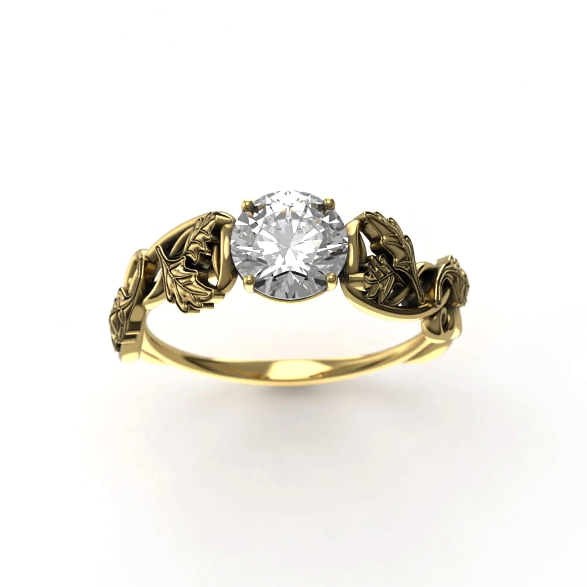 Oak-leaf-moissanite-solitaire-yellow-gold-6.jpg