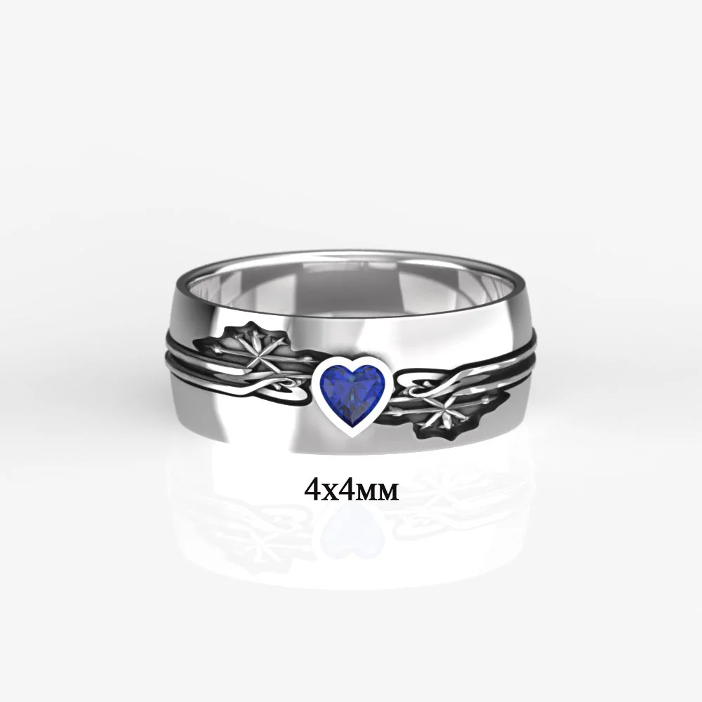 Cory Morgan Mens Ring WG Inlaid Heart Lab Sapphire.jpg