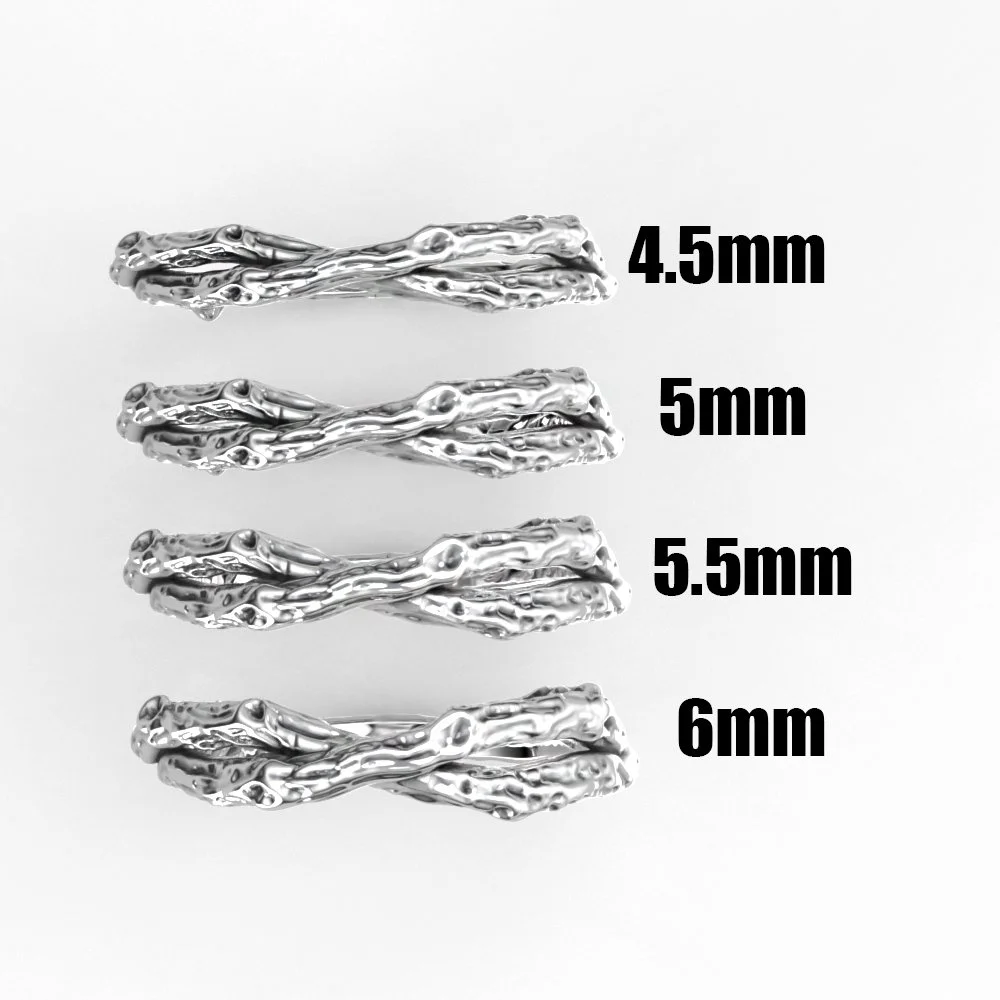 Interwoven Twig Ring for Jeff - 10k White Gold