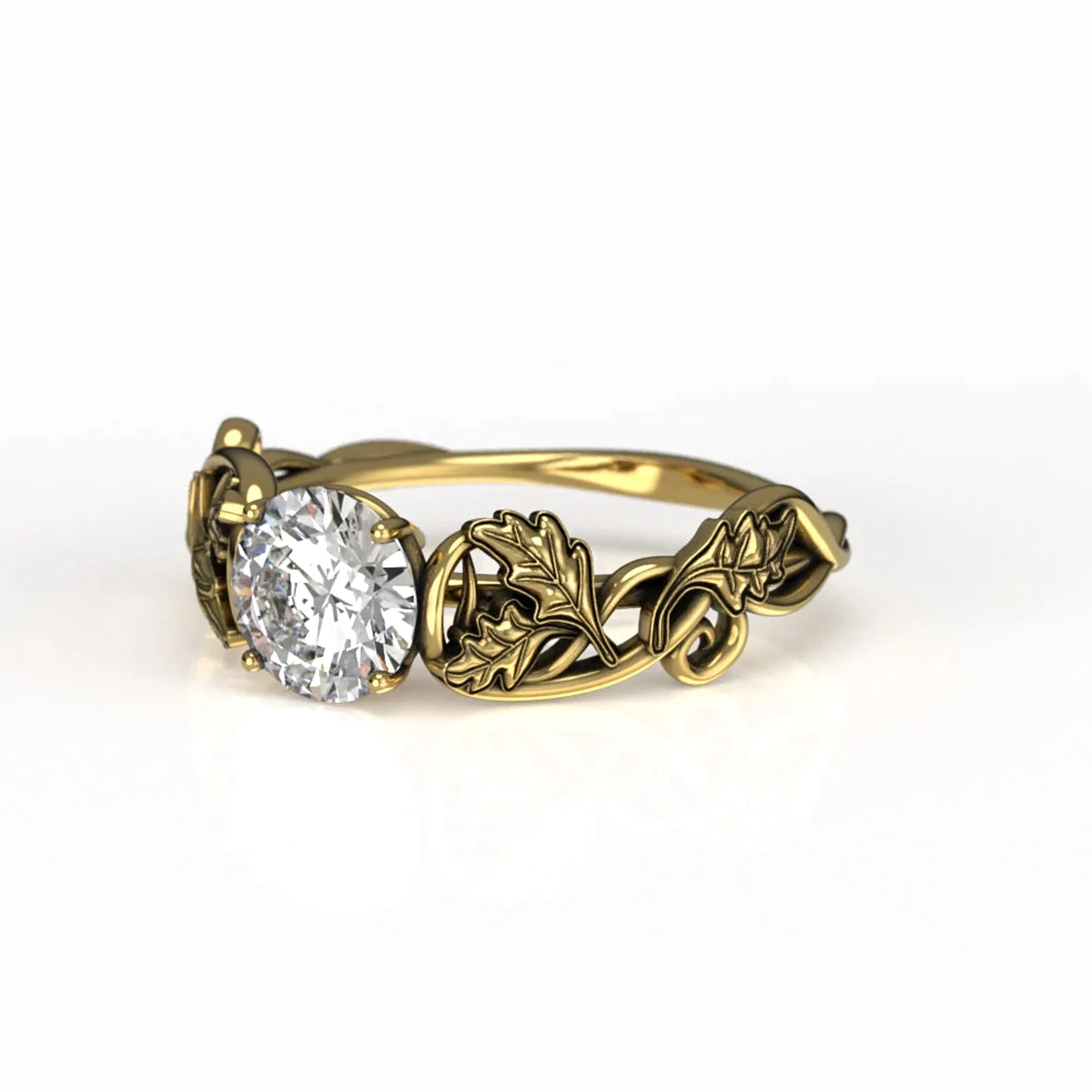 Oak-leaf-moissanite-solitaire-yellow-gold-4.jpg