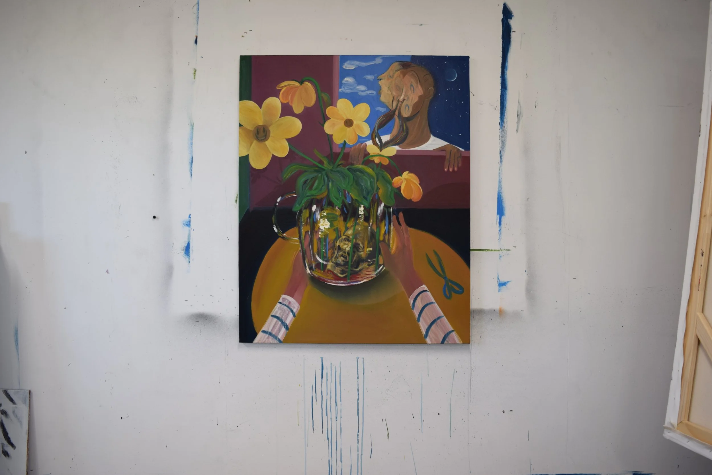  Nature Mort (after Delacroix’s guillotined heads), oil on canvas, 2024 