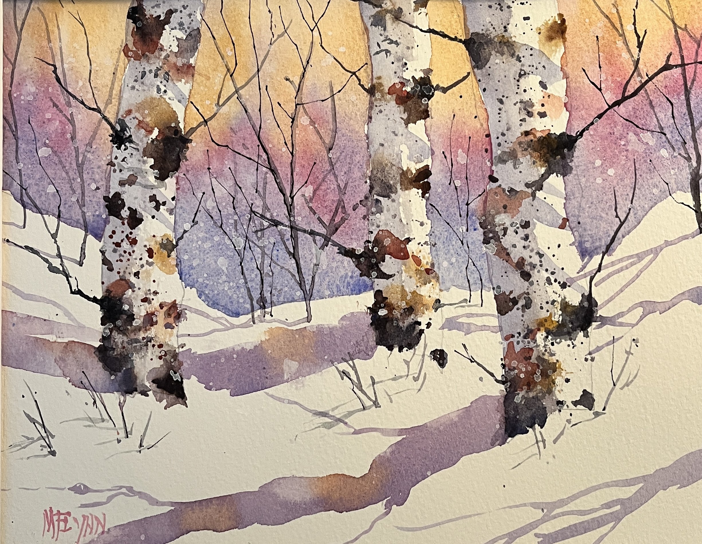 Winter Aspens