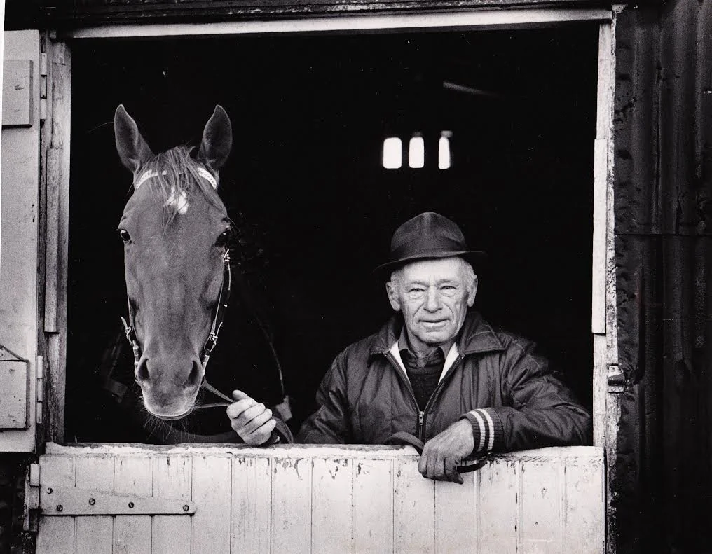 Kiwi, with trainer Snow Lupton. Chris Miller, Auckland Star