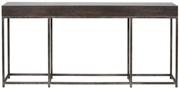 console behind sofa