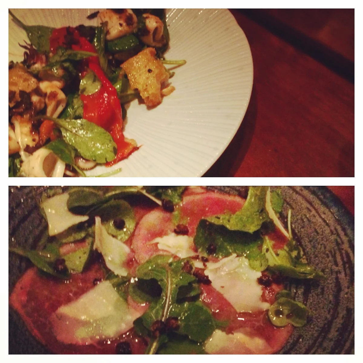 &nbsp;&nbsp;Seven Hills (Nob Hill) - Antipasti: American Kobe Beef Carpaccio, Grilled Monterrey Bay Squid