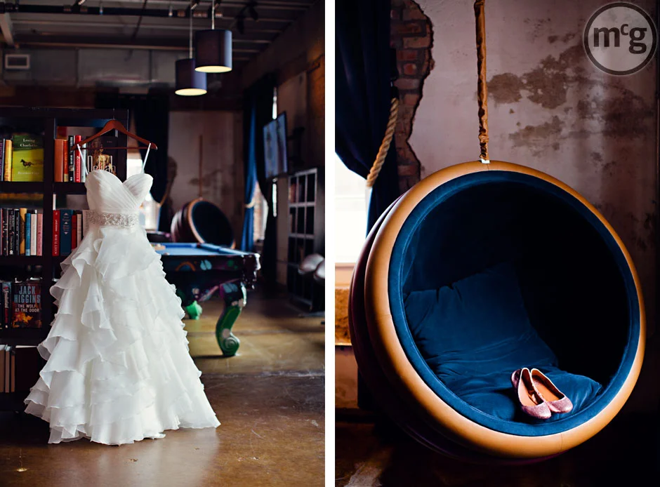 Wedding Dress in Hotel Room NYLO Dallas South Side