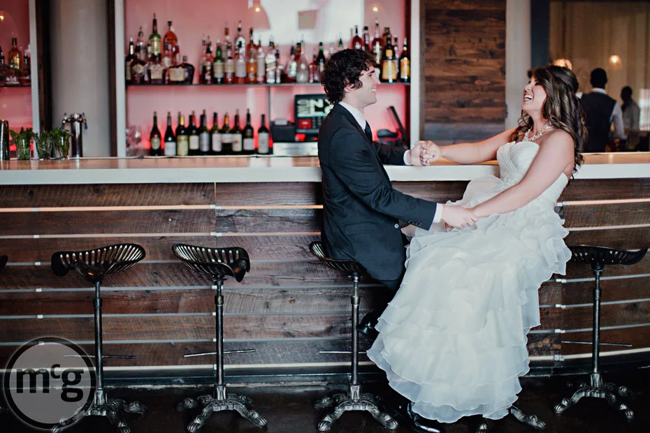 Bride & Groom at Bar