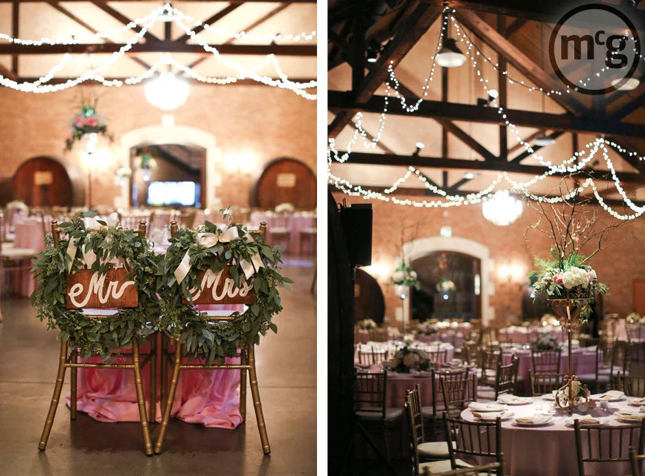 Mr. & Mrs. Wreath Wedding Chair Signs