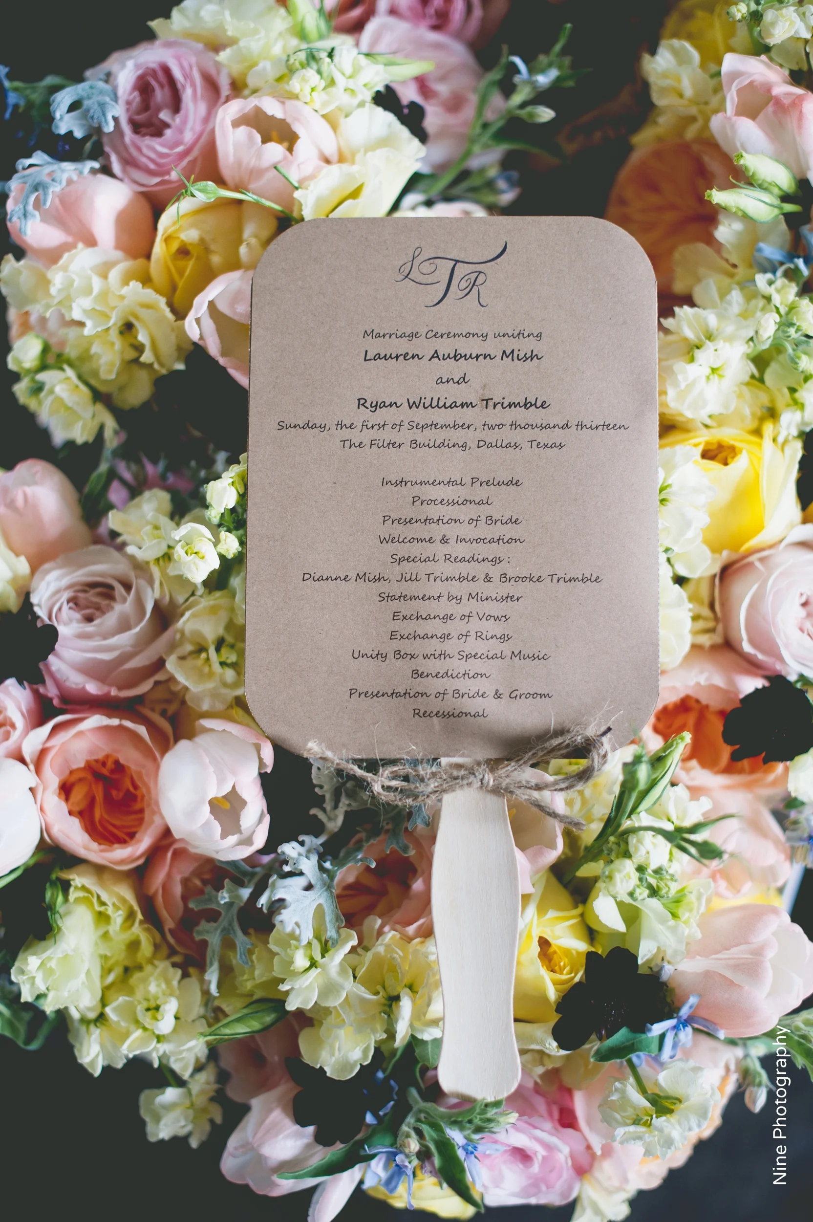 Wedding Fan Program