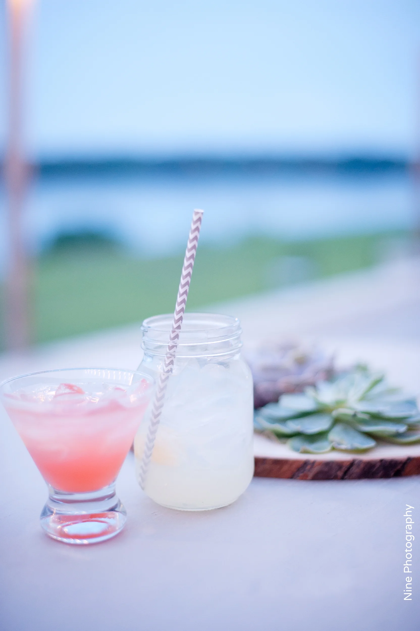 Wedding Signature Drinks Chevron Straw