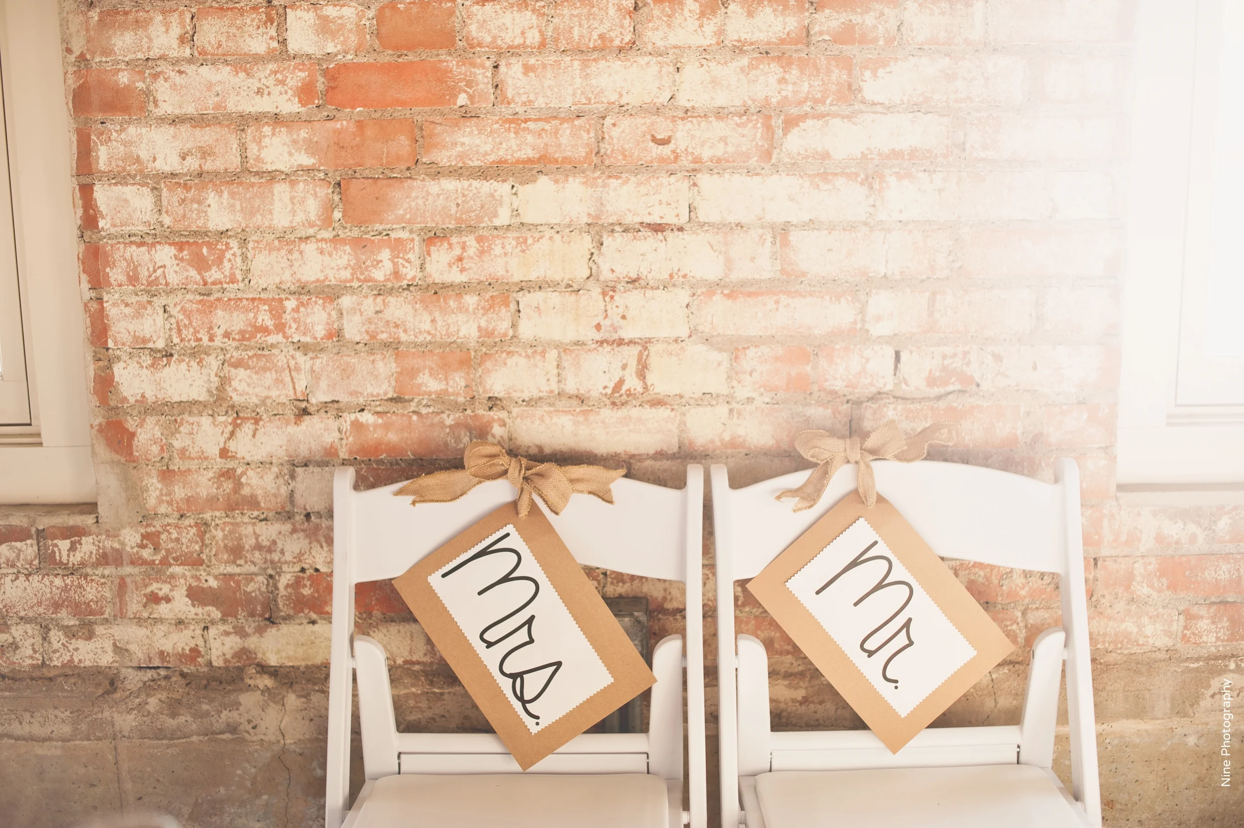 Rustic Mr. & Mrs. Chair Signs Wedding