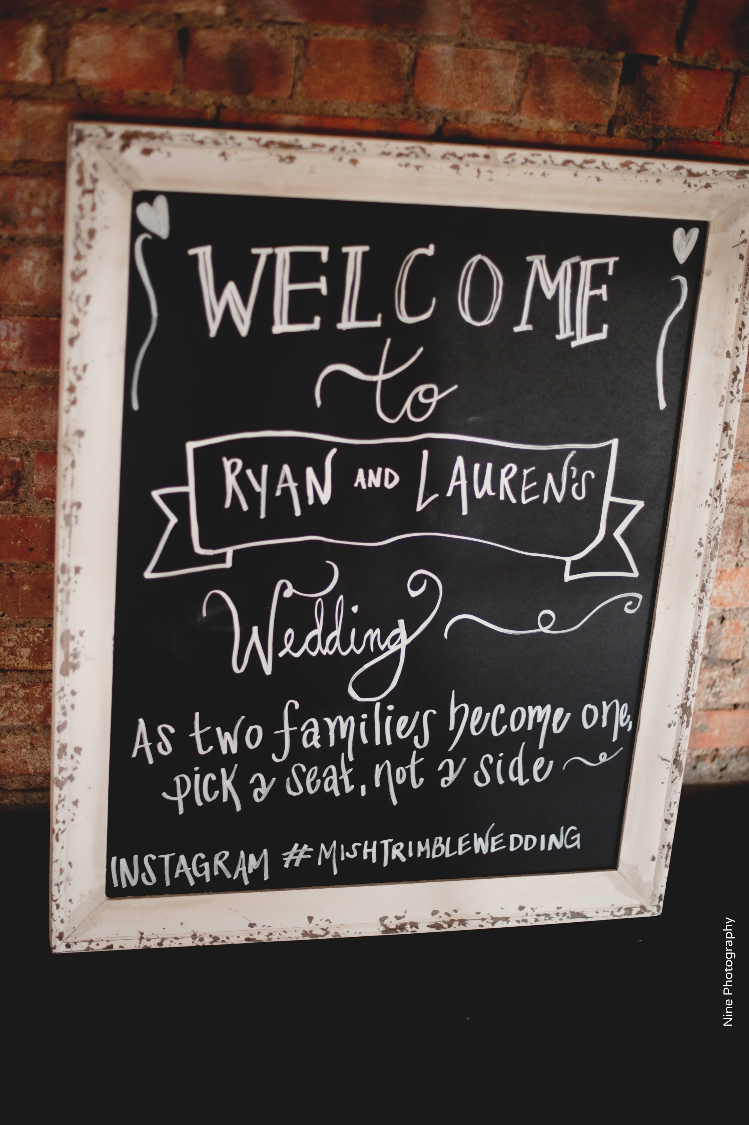 Wedding Welcome Chalk Board Sign