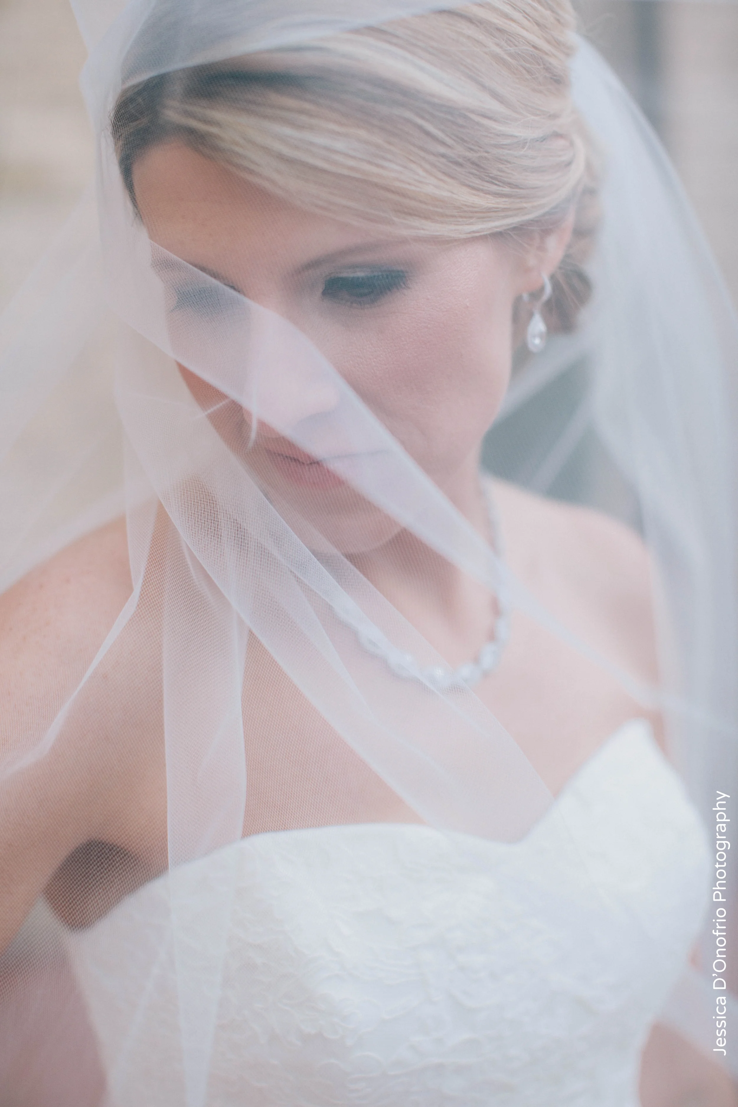 Bride under veil