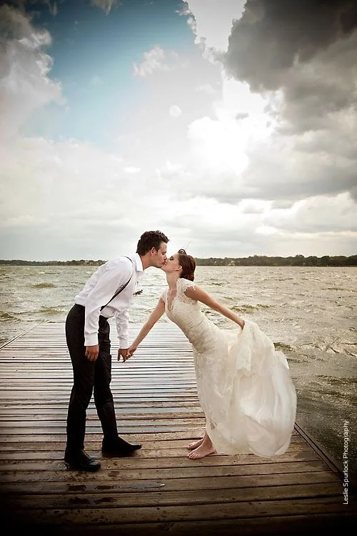 Bride & Groom White Rock Lake Pier