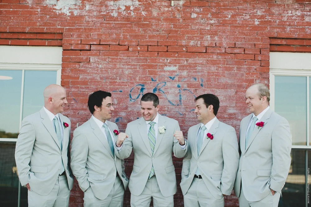 Filter Building Groom and Groomsmen Khaki Suits