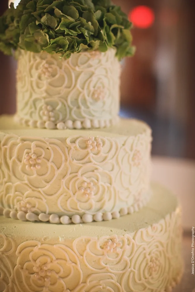 Mint Green Wedding Cake Rosette Piping