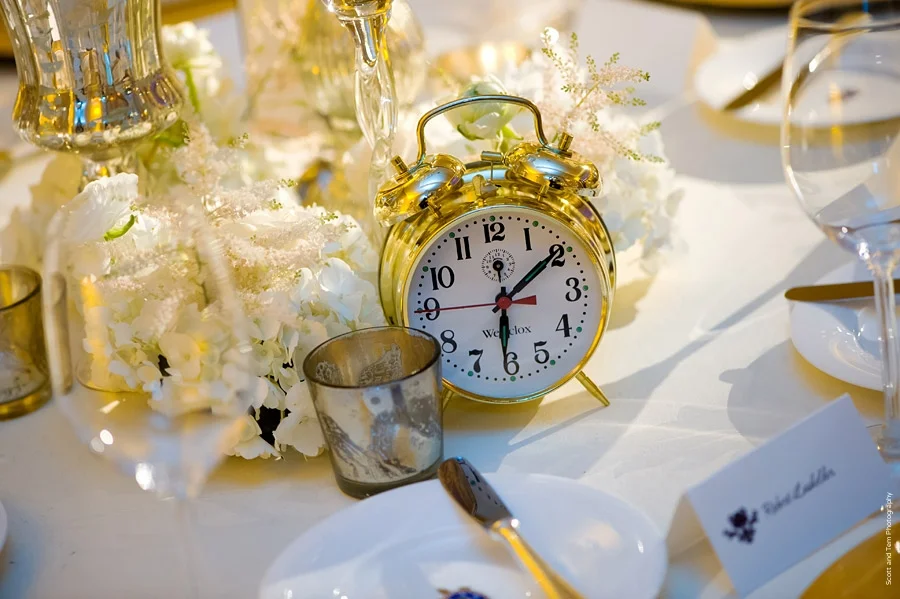 New Years Eve Wedding Gold Clock