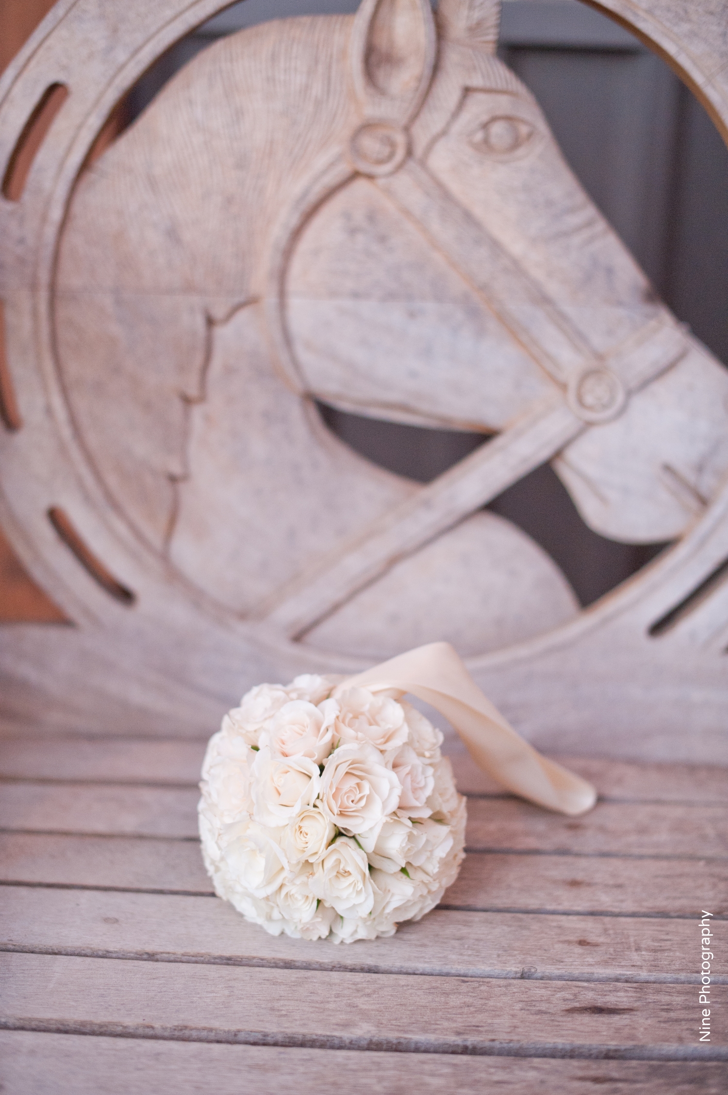 White flower girl pomander kissing ball