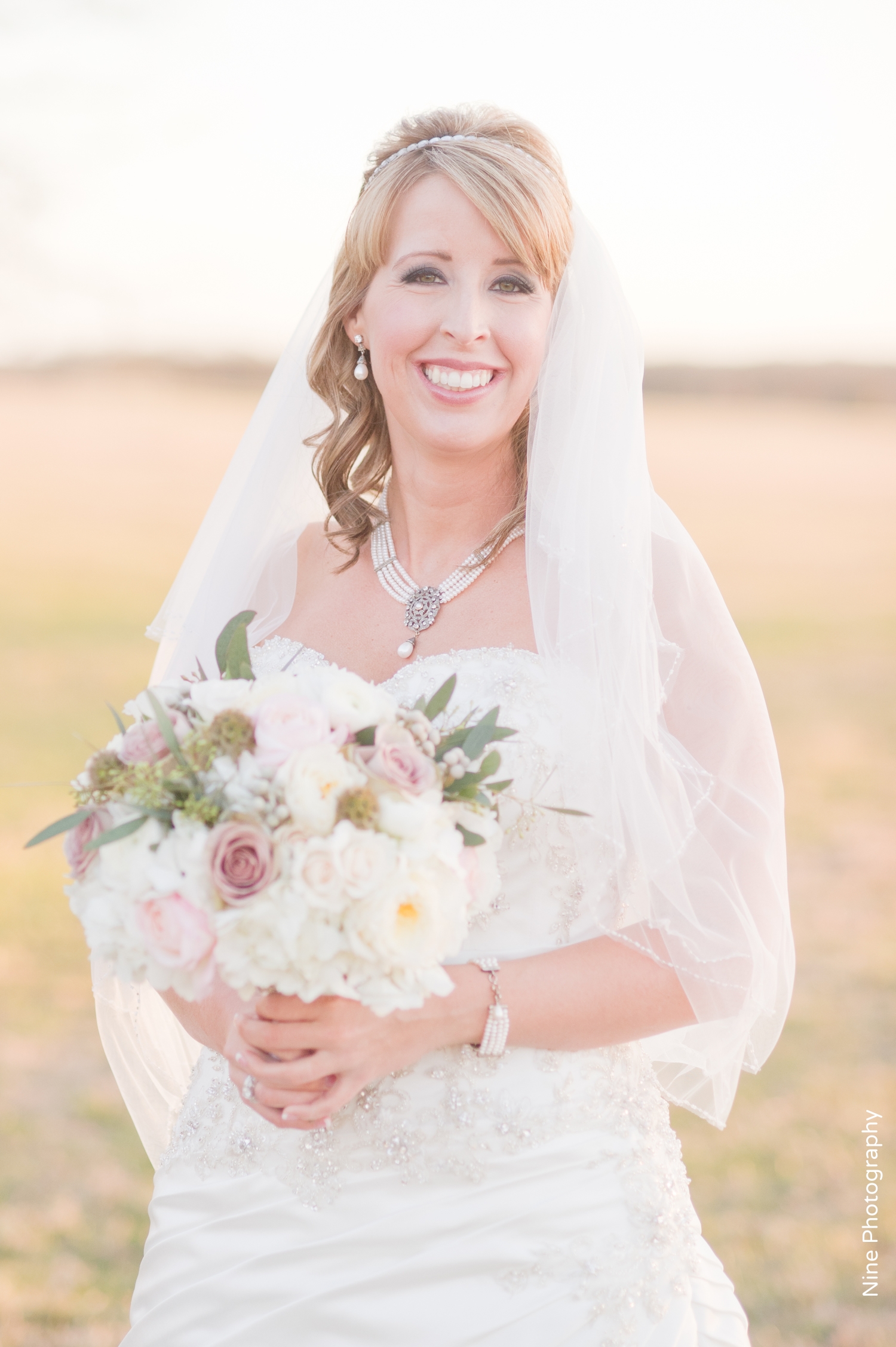 Bridal portrait closeup