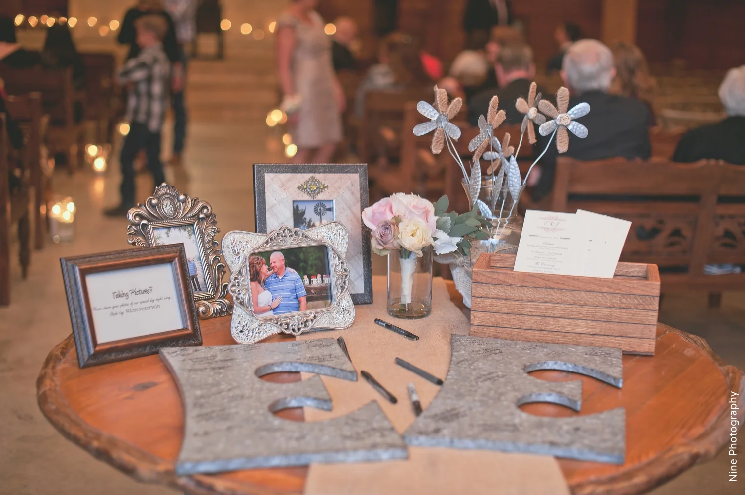 Wedding Sign In Metal Initial