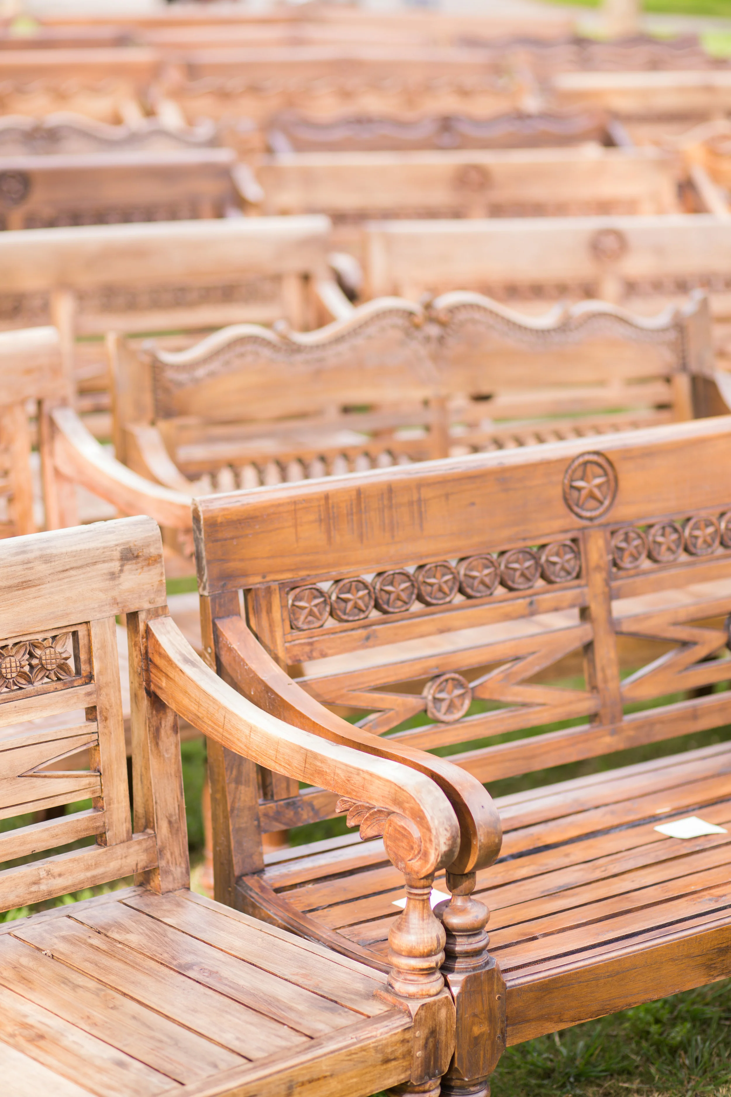 Rustic Wooden Pews