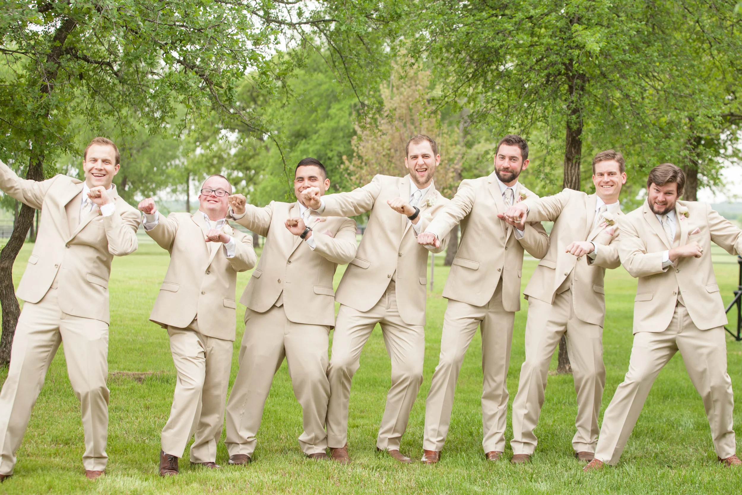 Groom and Groomsmen Dancing