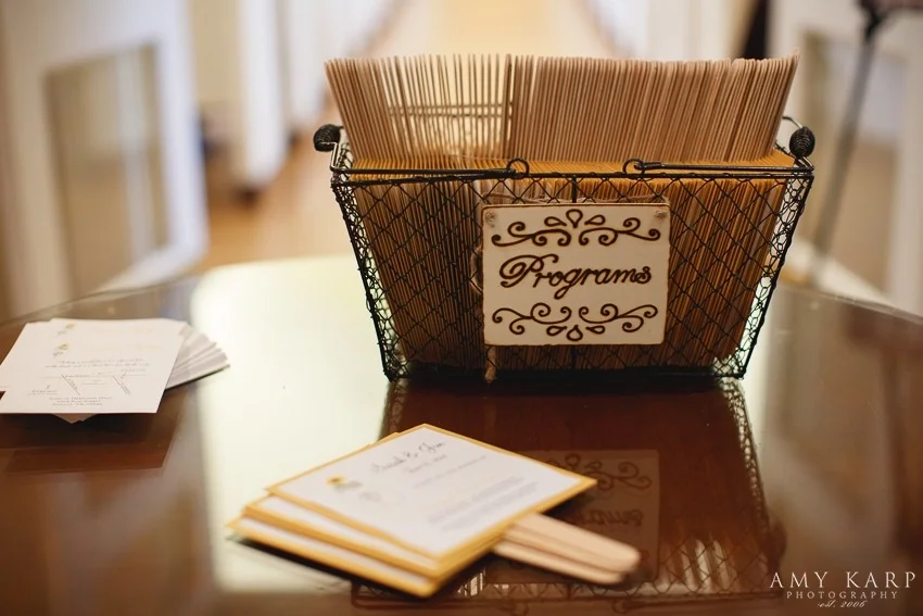 Wedding Fan Program Display
