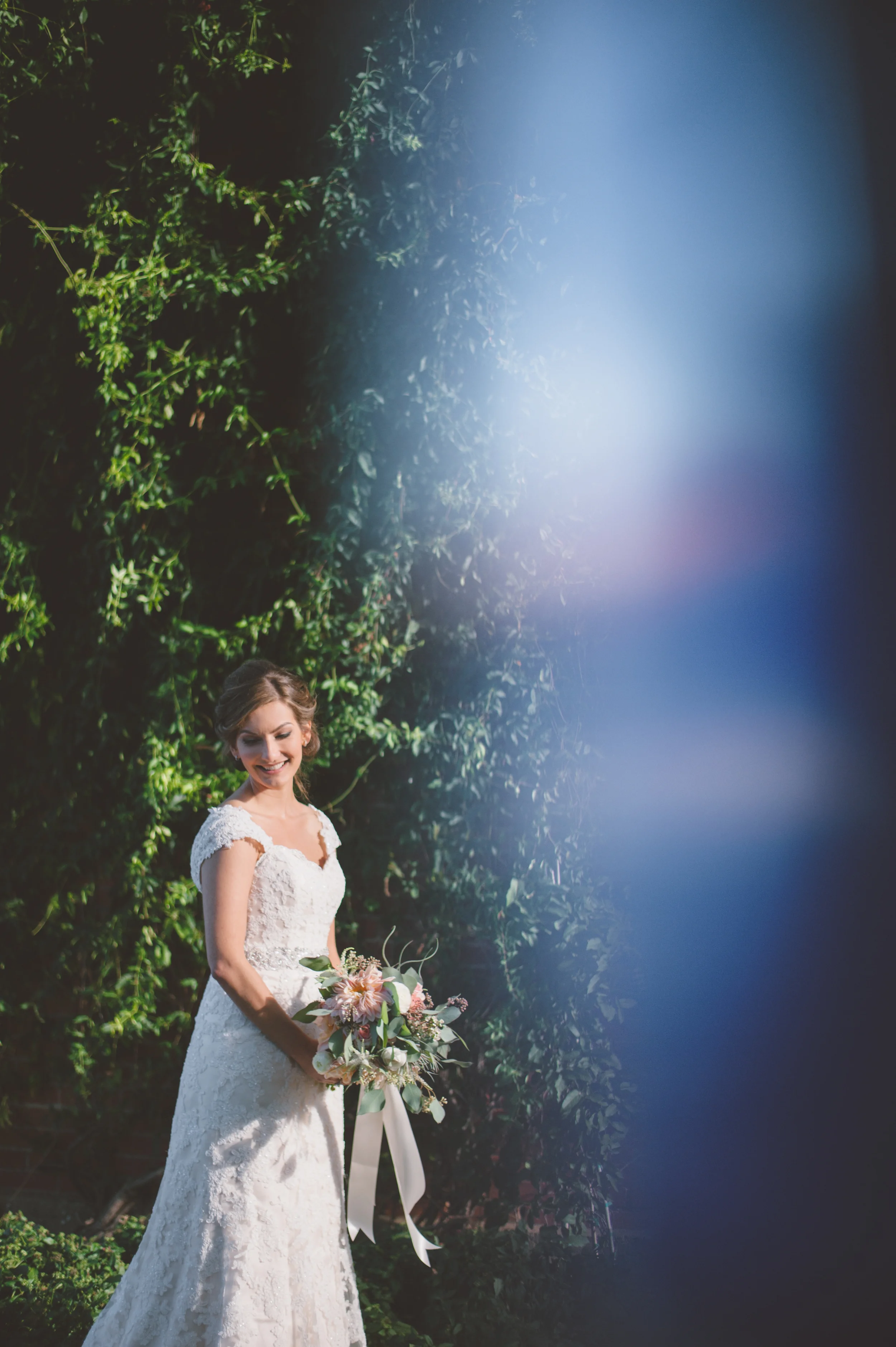 Bridal Portrait Green Background