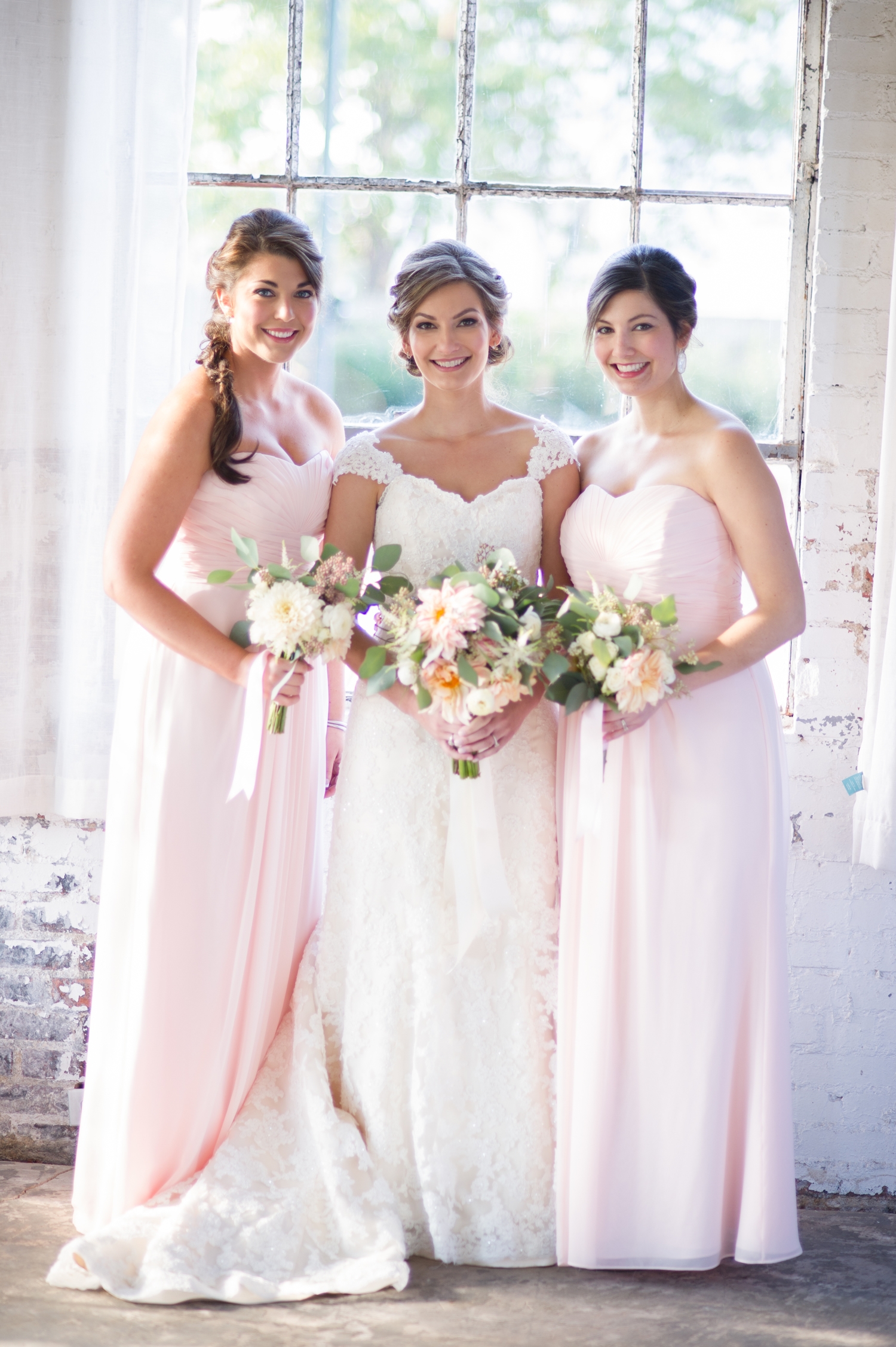 Pink Floor-length Bridesmaid Dresses