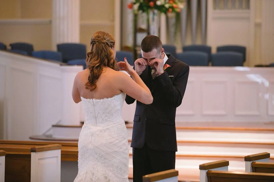 Wedding First Look Royal Lane Baptist