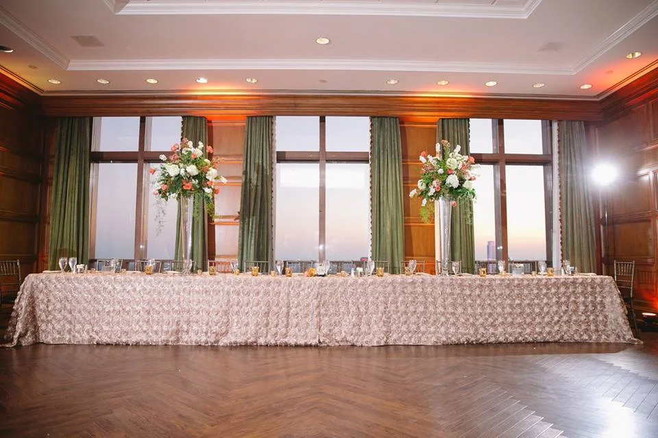 Cityplace 43rd floor wedding head table