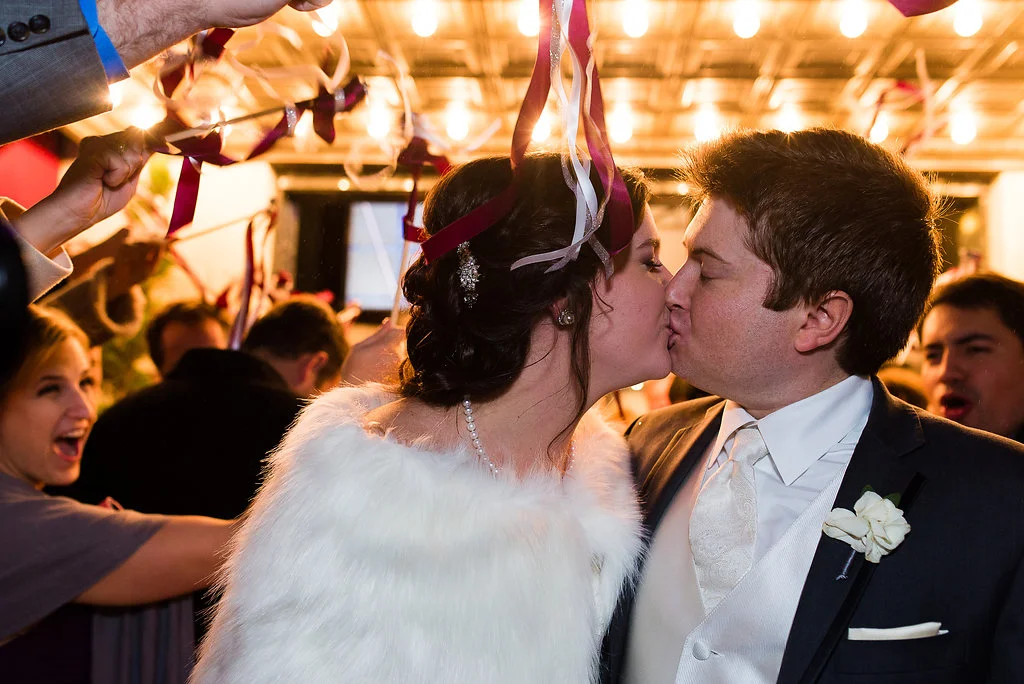 Wedding Grand Exit Kiss