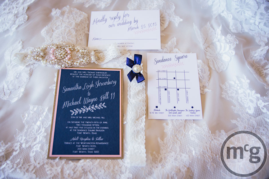 Altar Ego Paperie Navy Blush Wedding Invitation Suite