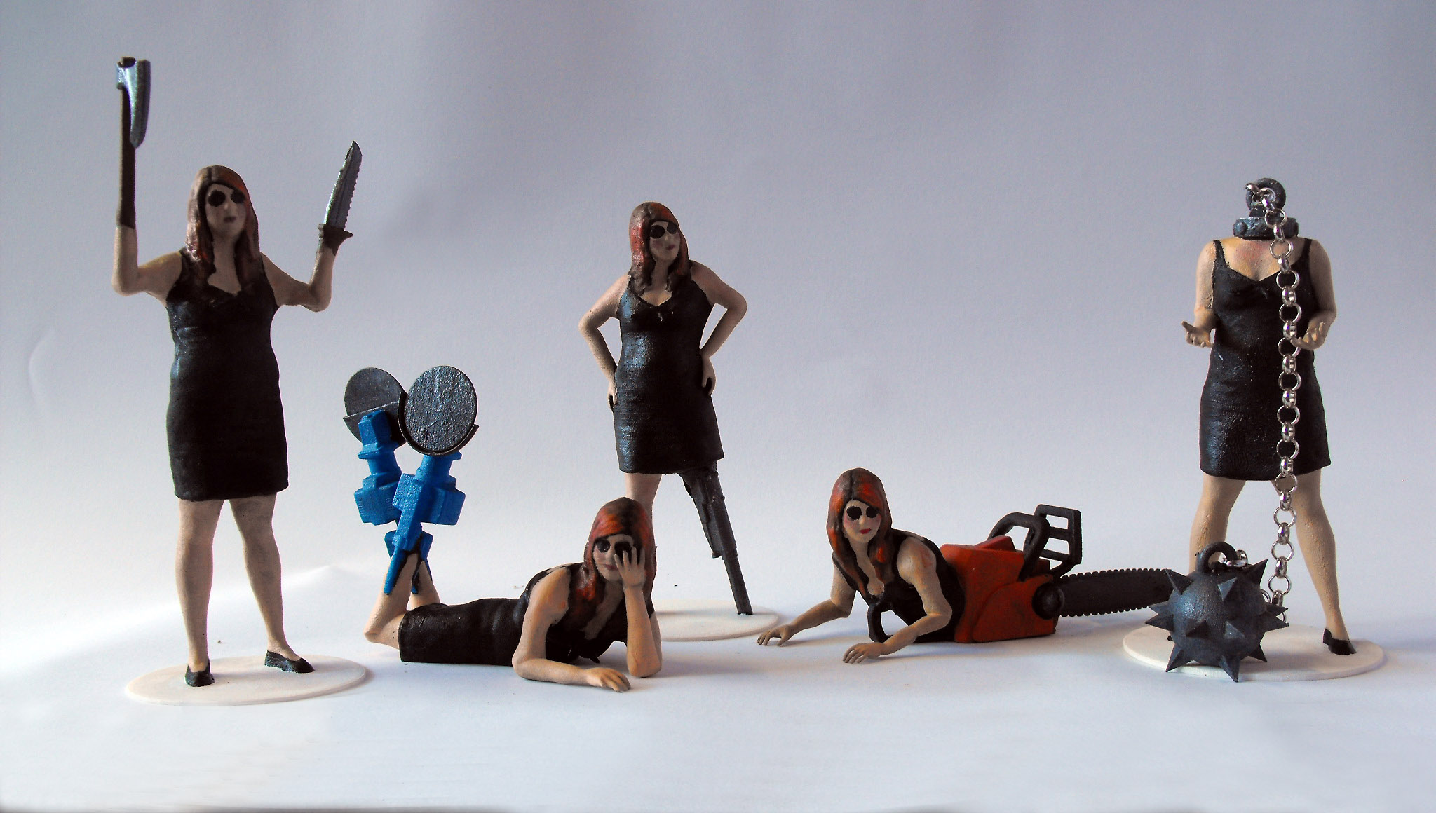 I am born again, hard, 3D printed plastic, acrylic paint, dimensions variable, 201