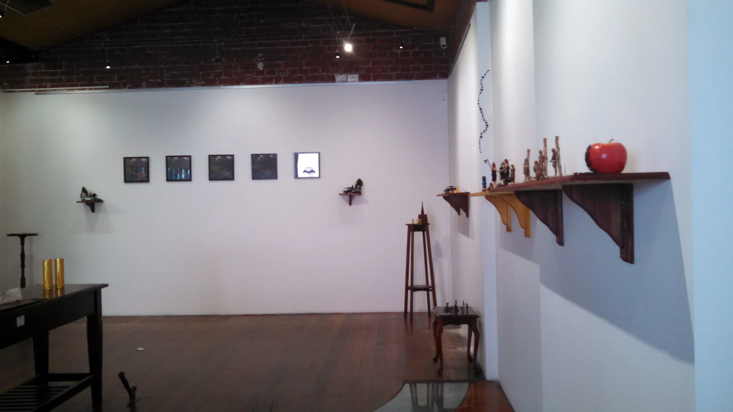 Installation shot of Child’s Play at Floating Goose Studios Inc, 2016