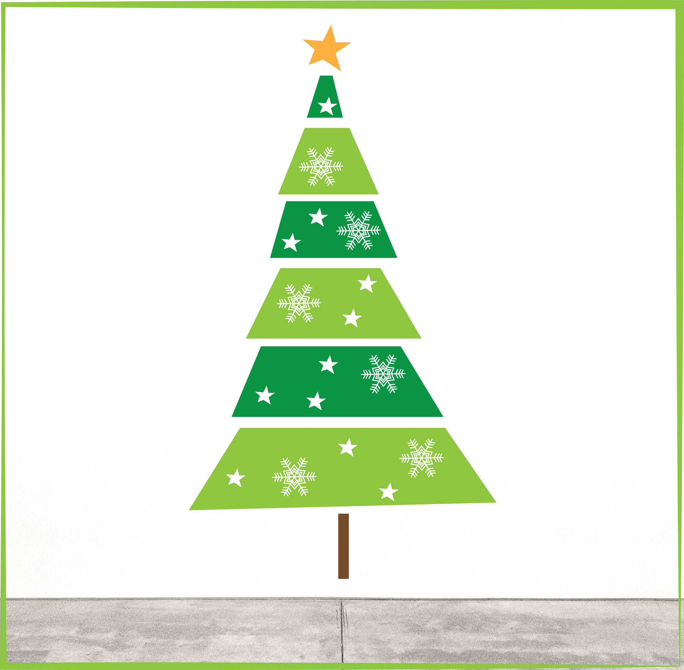 Pack 1: Christmas Tree Cut Out - $49 Size: 560 x 1000mm - Layers are supplied separately