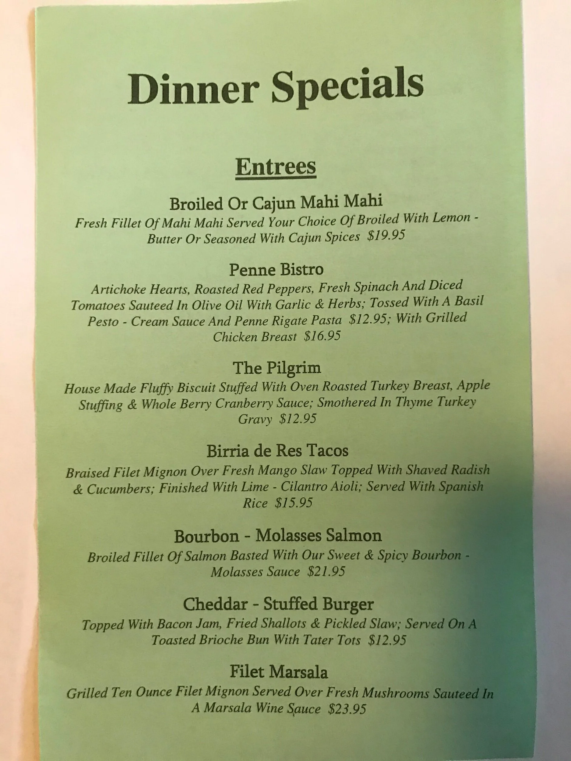 Today Dunleavy's — Dunleavy's Restaurant & Cocktail Lounge