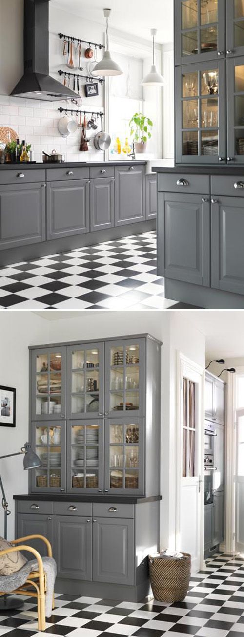 This is probably the most affordable version of black and white tiles. Unfortunately, it's my least favorite. Mama's got expensive tastes. 