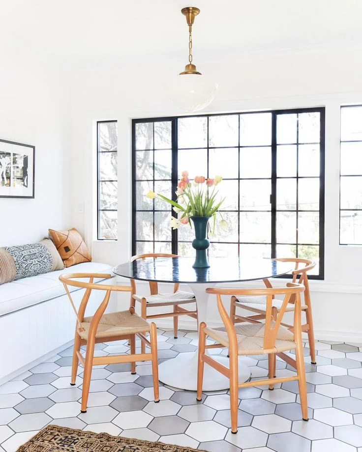 These hexagons are beautiful too, of course. Everything from Home Polish is. I've begun to follow a million design firms and blogs, like Home Polish , on Instagram and everyday I ogle at them and dream of designing famous peoples' homes with unlimited budgets.