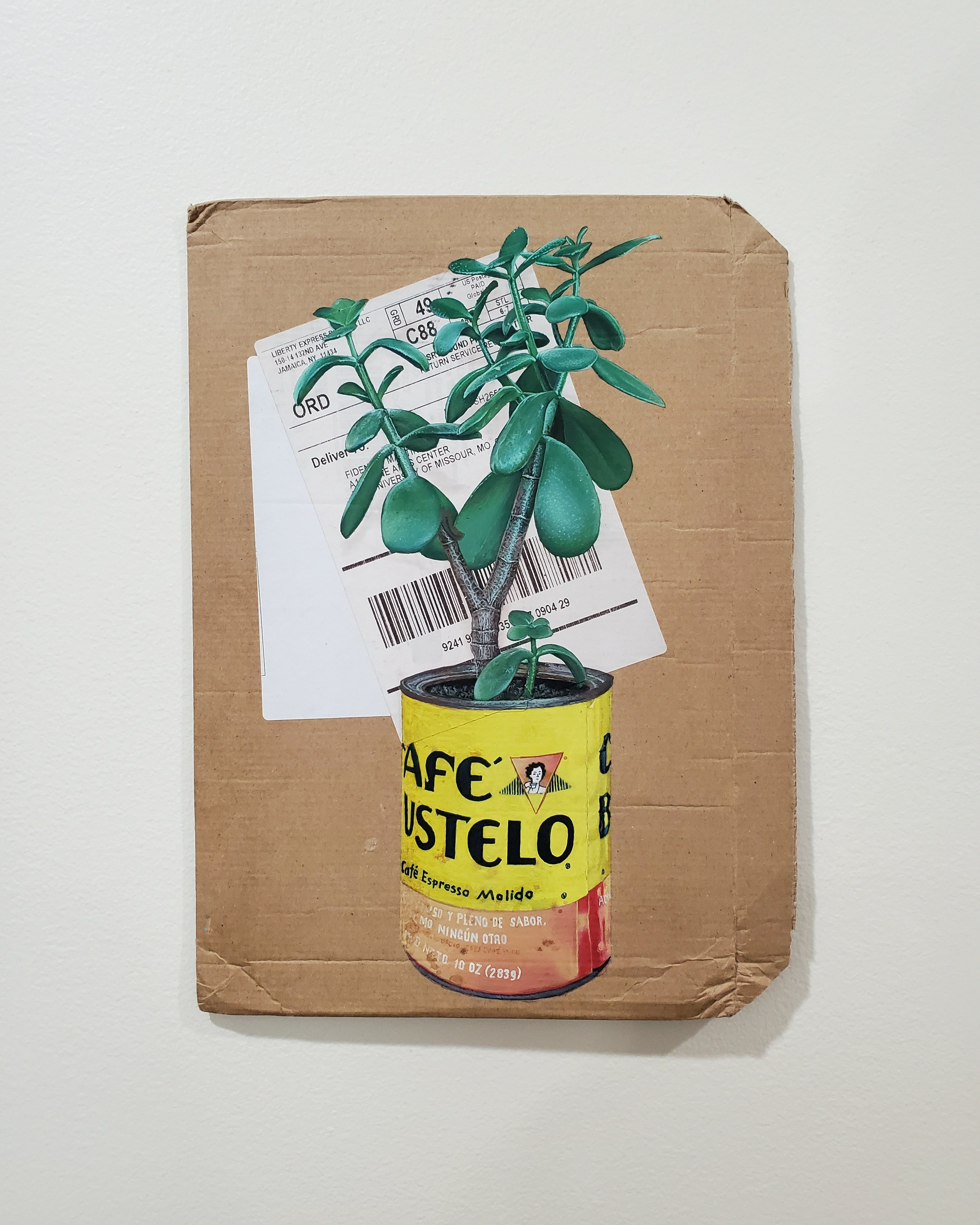   dacament 25   11 x 8 in.  acrylic on envelope 