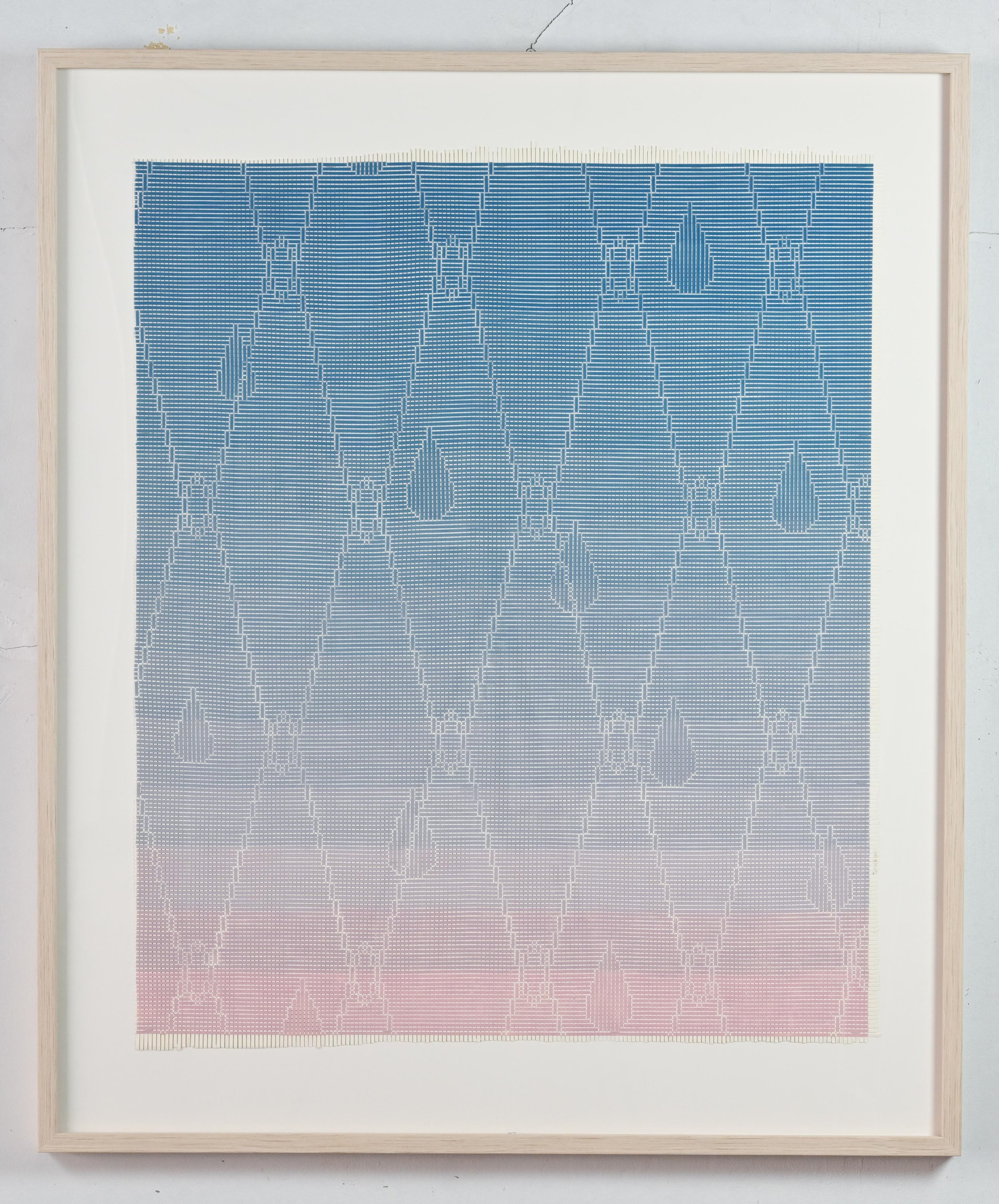   Strangers , 2023 intaglio ink on woven paper 37 x 44 in  framed 44.25 x 37.25 in 