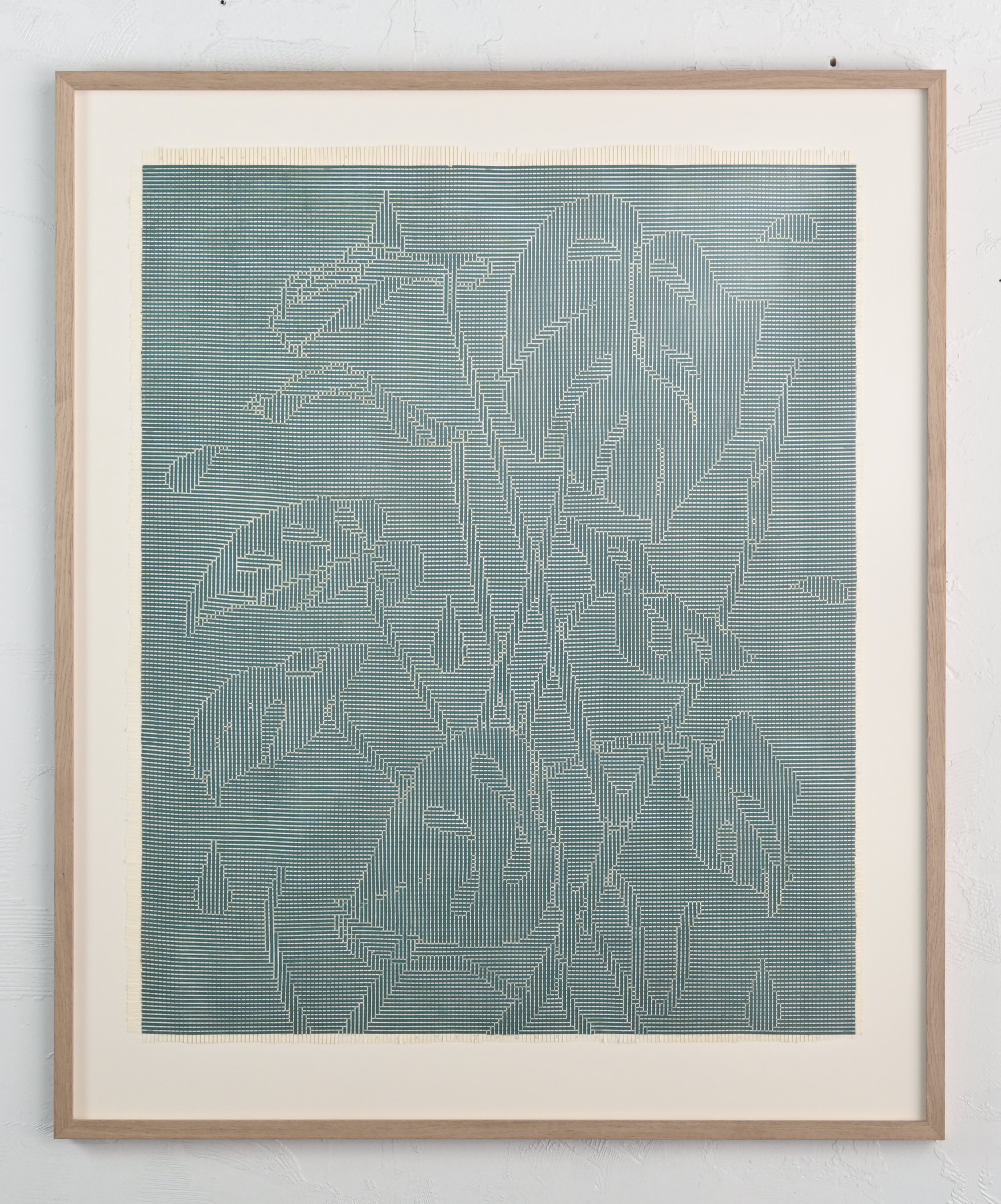   Evergreen , 2023 intaglio ink on woven paper 30 x 36 in  framed 44.5 x 37.25 in 