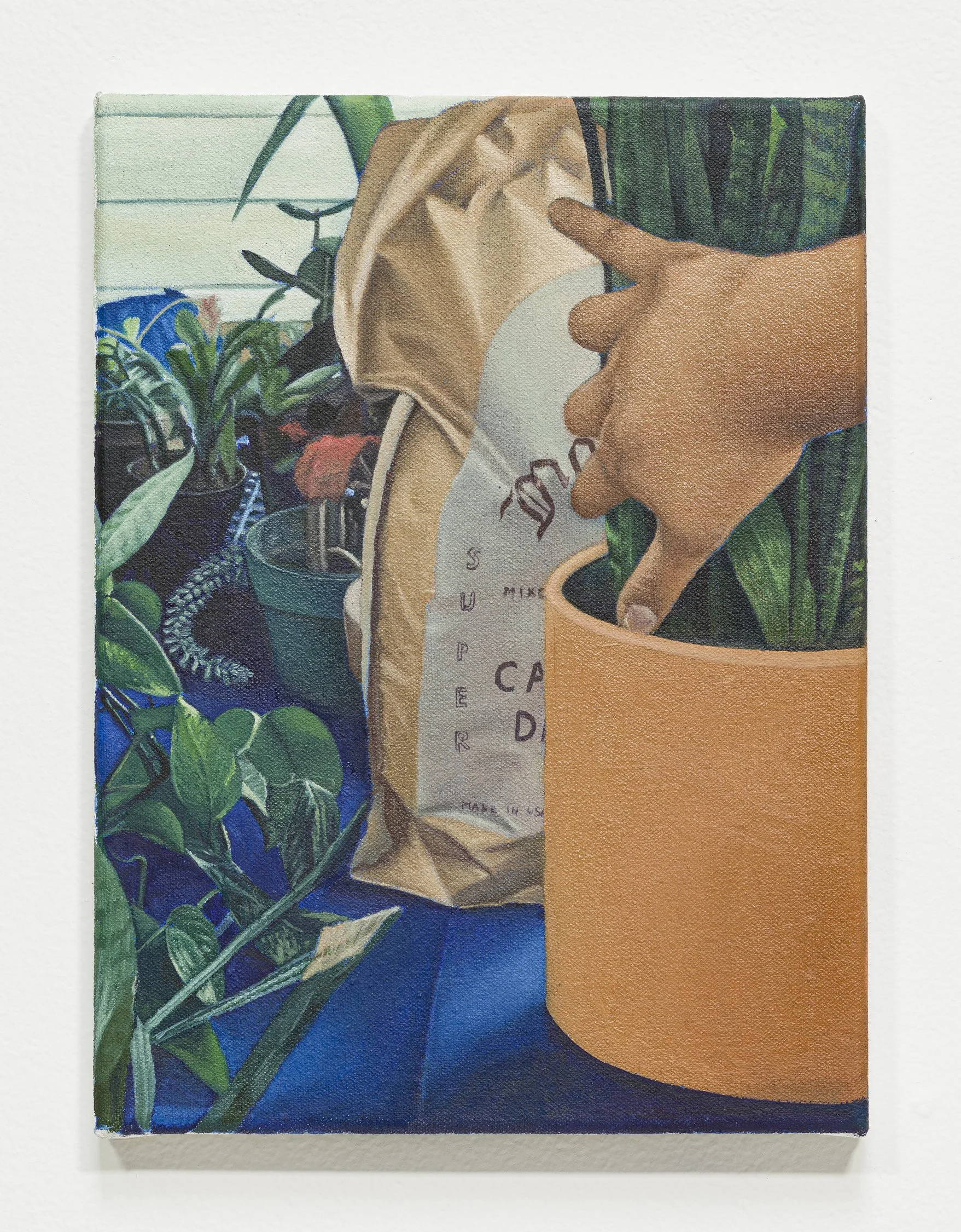   Legwork  acrylic and oil on canvas, 2024  12 x 9 in.  